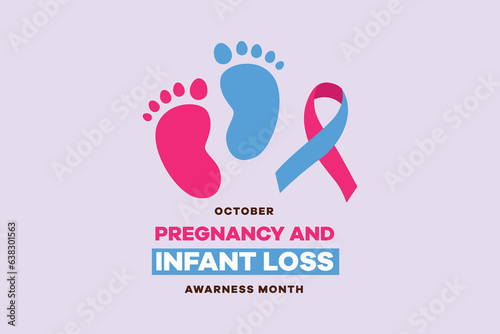 Pregnancy and infant loss awareness month concept. Colored flat vector illustration isolated. 