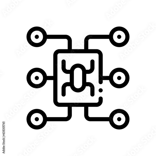 malware line icon