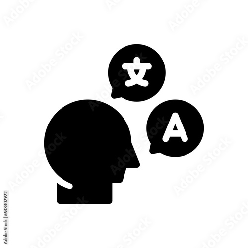 bilingual glyph icon