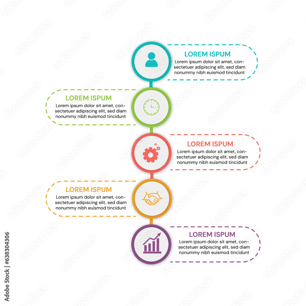 Infographics design for business Business concept with 5 steps