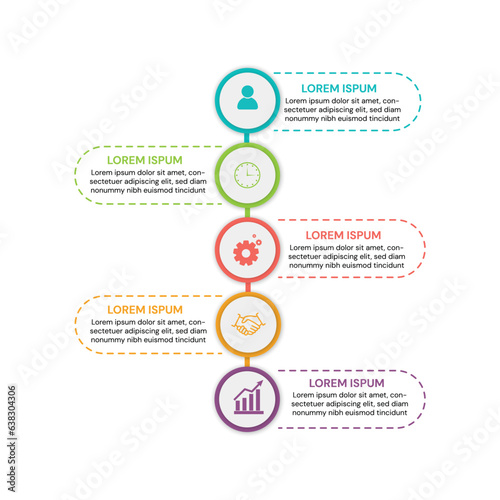 Infographics design for business Business concept with 5 steps