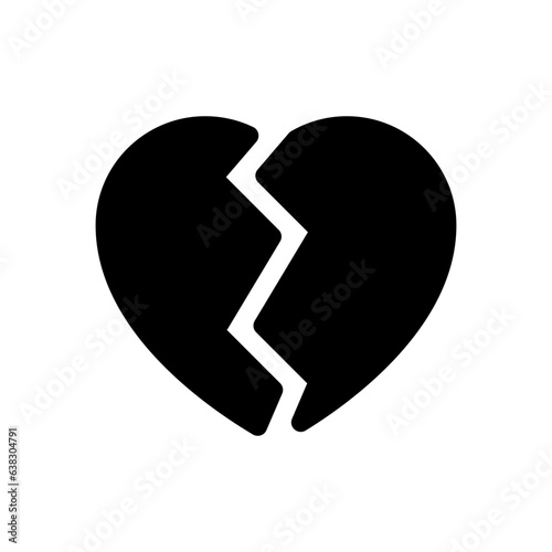 heartbroken glyph icon