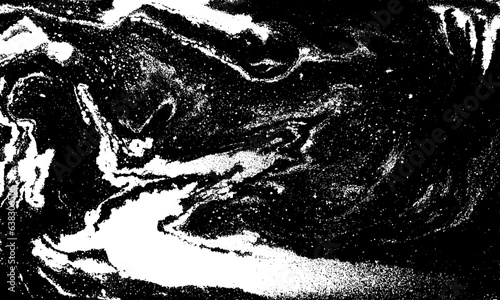 Monocrome Marble Mixed Inks Fluid Background