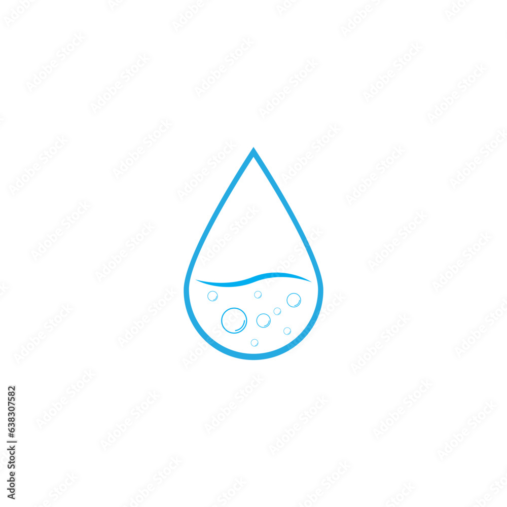 Vector blue water drop icon set. Flat droplet logo shapes collection Vector blue water drop icon set. Flat droplet logo shapes collection