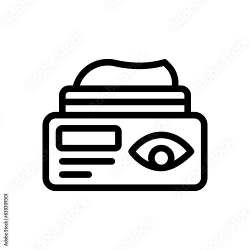 eye cream line icon