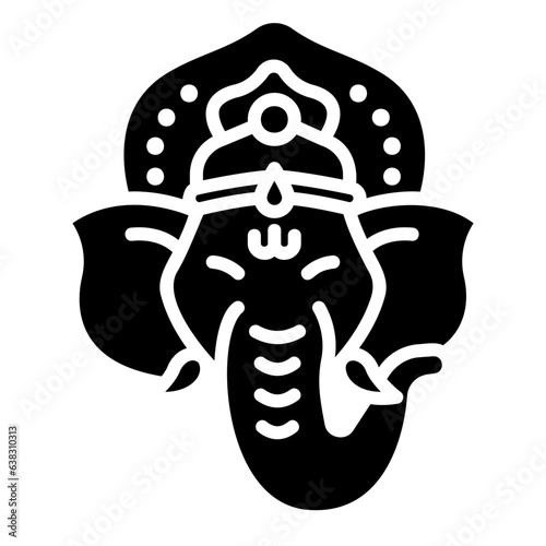 ganesha glyph icon