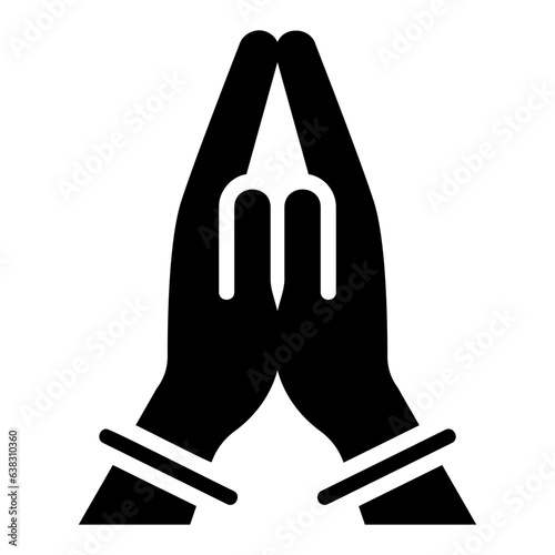 prayer glyph icon