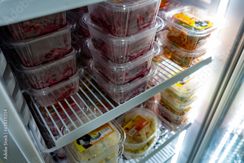 range of fresh and nutritious packed salads, conveniently stored in refrigerators.