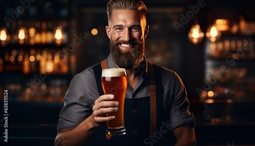 a man with a freshly trapped beer