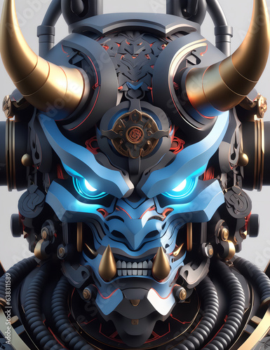 mecanical oni mask photo