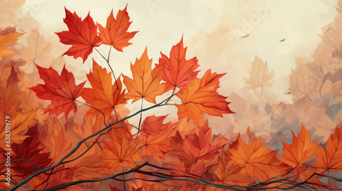 illustration of autumn leaves