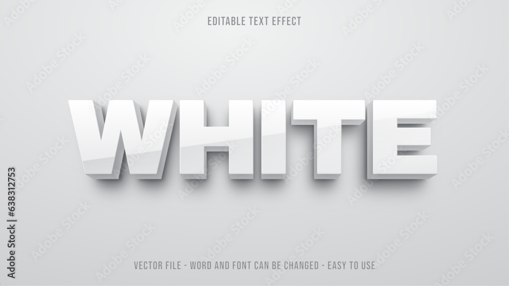 Editable text effect bold white mock up
