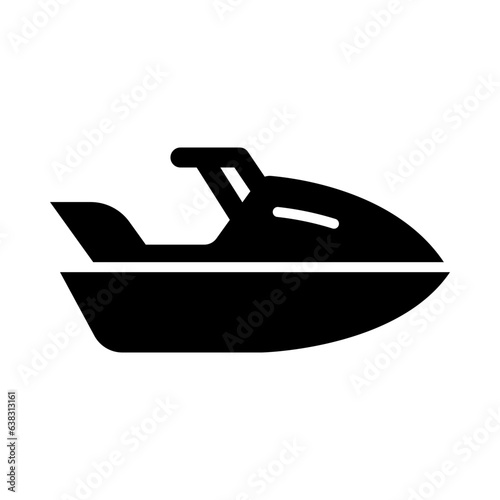 Jetski Glyph Icon Design