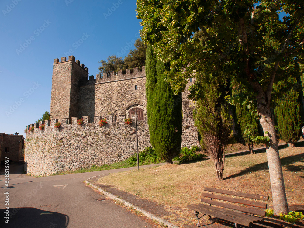 Italia, Toscana, provincia di Arezzo, il paese di Partina, il castello.