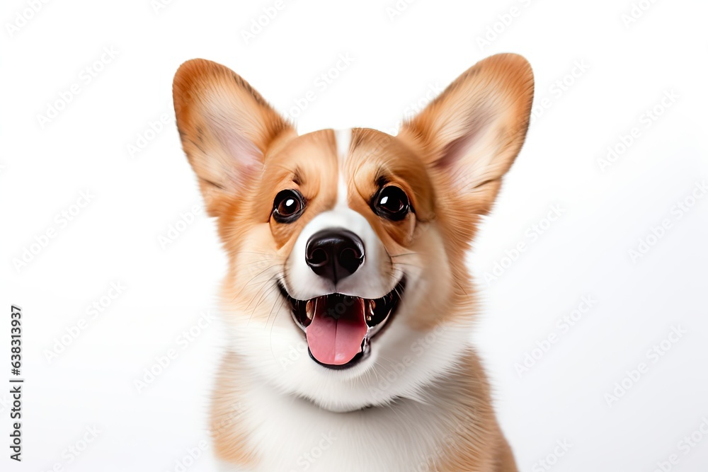 Adorable Corgi Puppy: Playful and Happy Dog Portrait