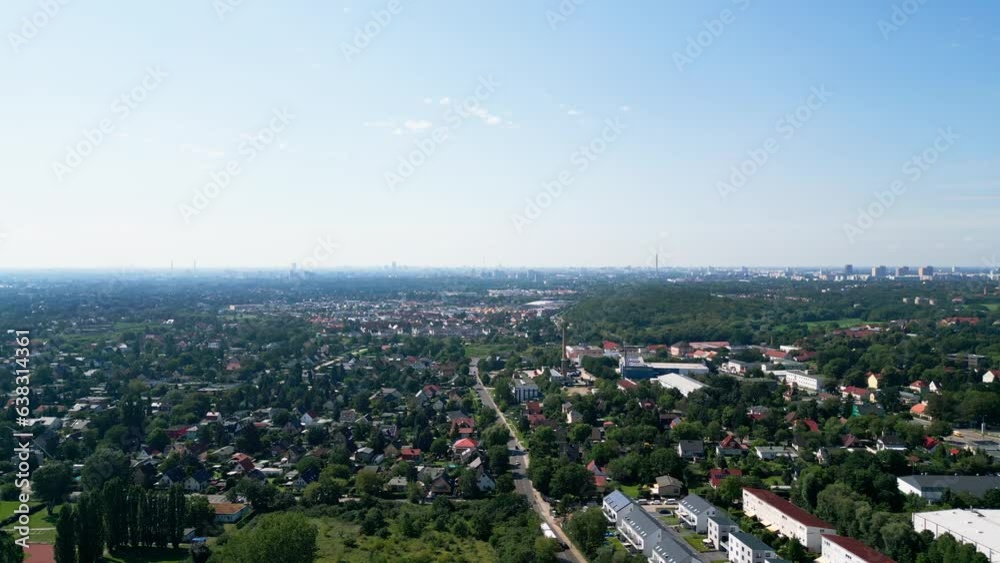 Capturing the iconic Berlin skyline from afar on a warm, sunny summer day. Aerial view of a sun-kissed urban paradise. Capturing the iconic Berlin skyline from afar on a warm, sunny summer day. Aerial view of a sun-kissed urban paradise.