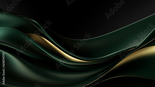 Wallpaper Mural abstract luxury black and green luxury, green light ,gold dark fabric texture background Torontodigital.ca