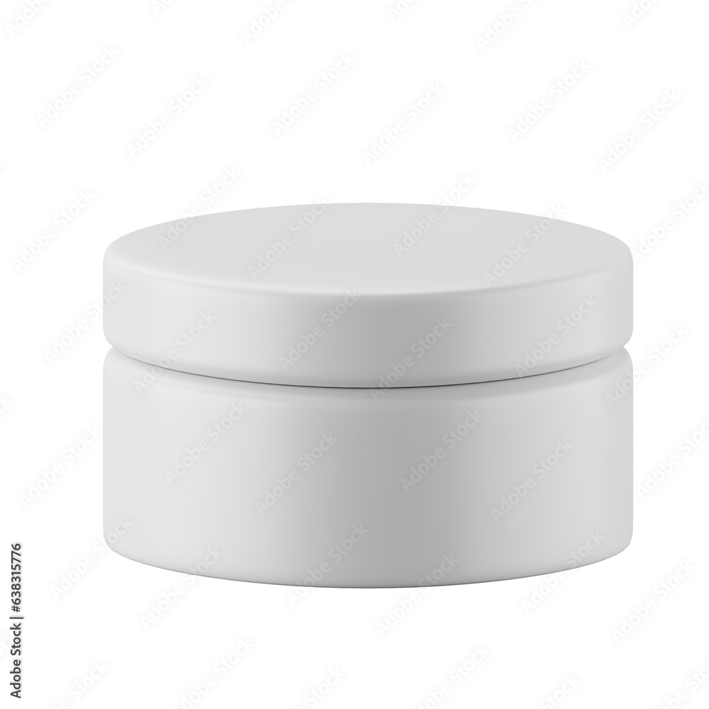 3d icon rendering of cream jar. 3d icon rendering of cream jar.