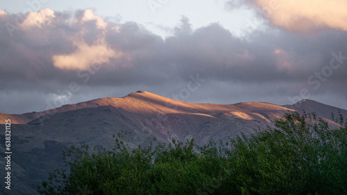 sunset over the mountains