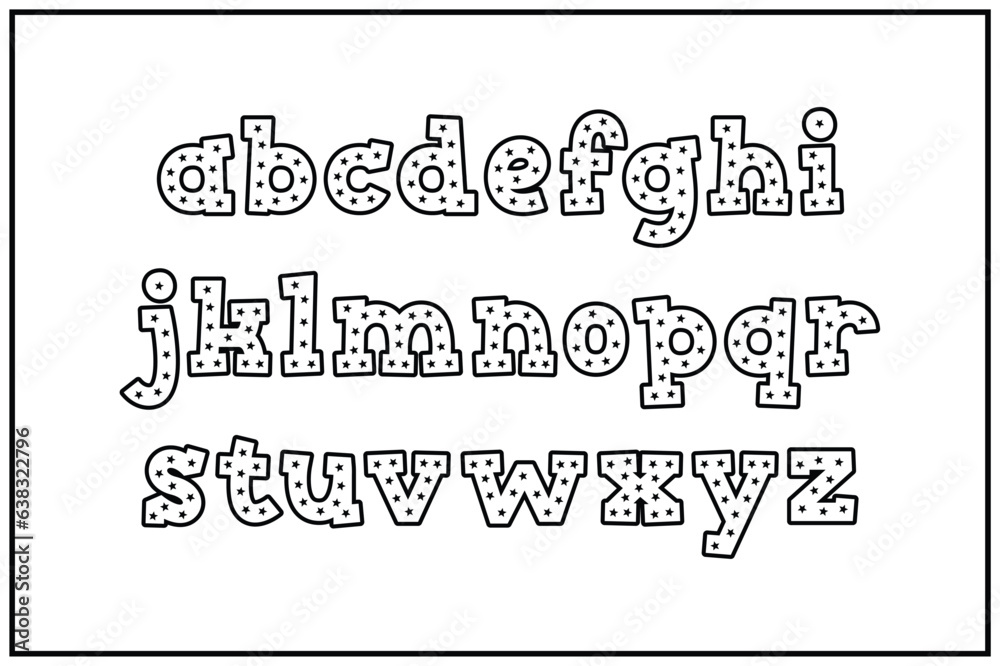 Fototapeta premium Versatile Collection of Little Star Alphabet Letters for Various Uses