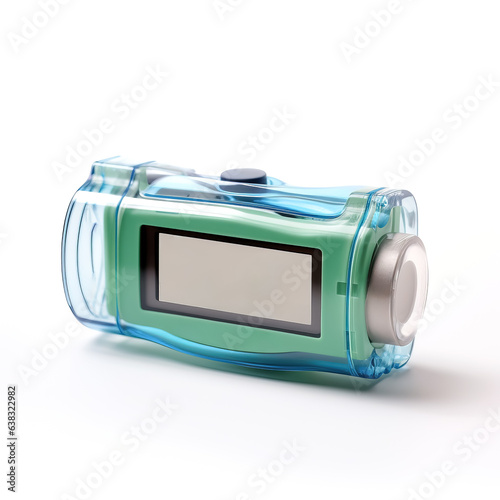 Insulin pump device isolated on white  photo