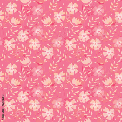 Elegance meets nature in this vector floral pattern. Delicate petals and leaves intertwine, offering a timeless and versatile backdrop for any project.
