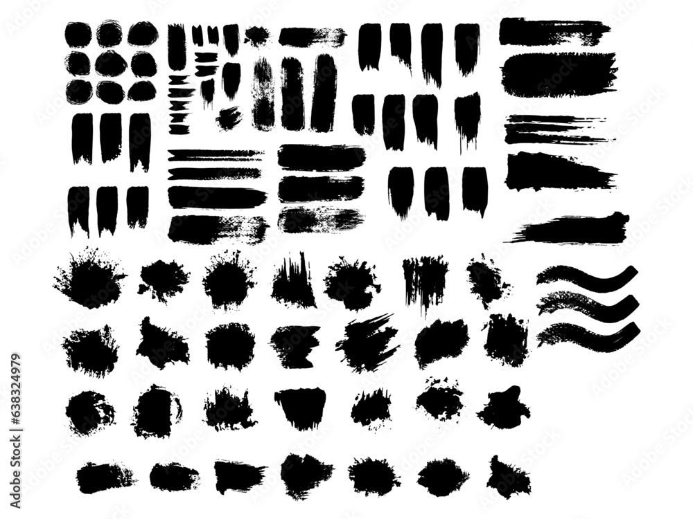 brushes bundle. collection of different brushes. set of various brushes