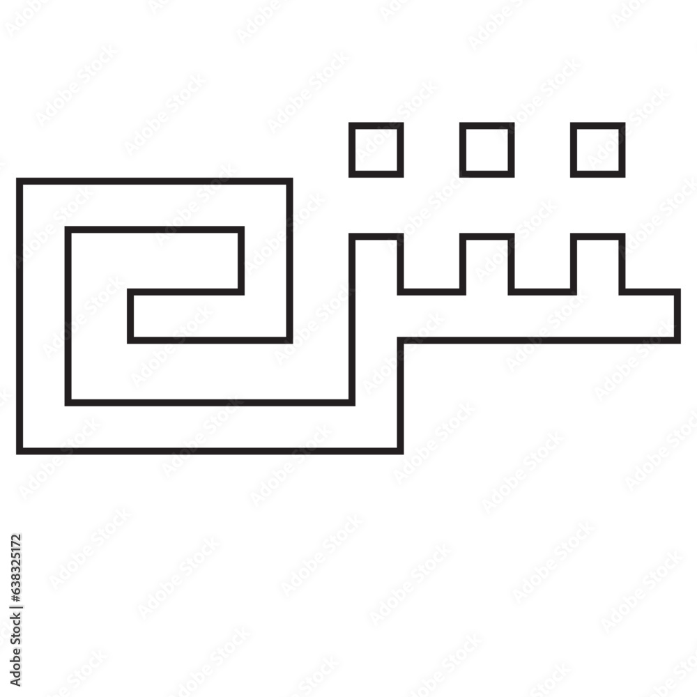 Kufi font outline