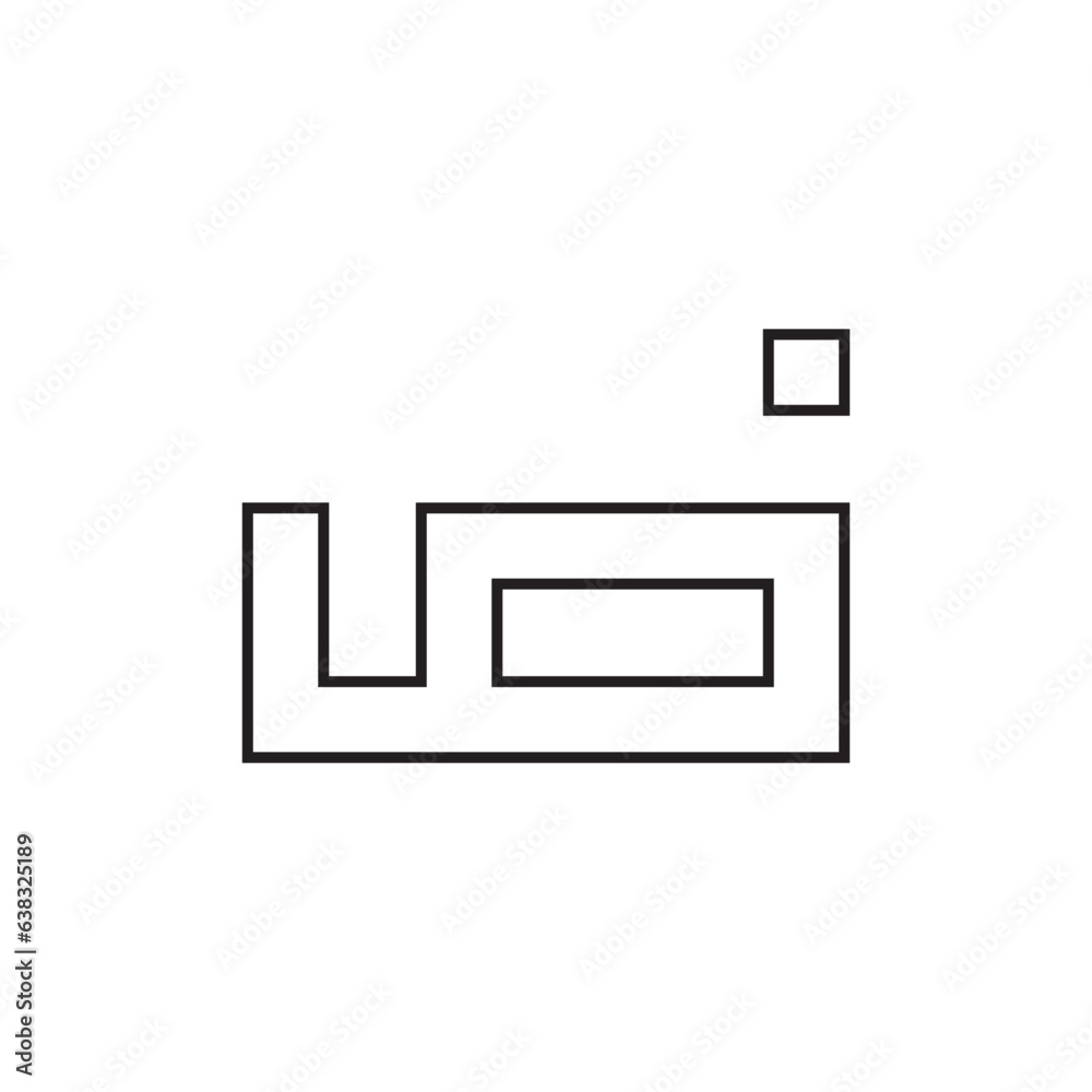 Kufi font outline Kufi font outline
