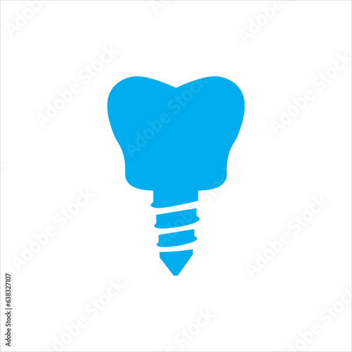tooth implantation icon vector illustration symbol