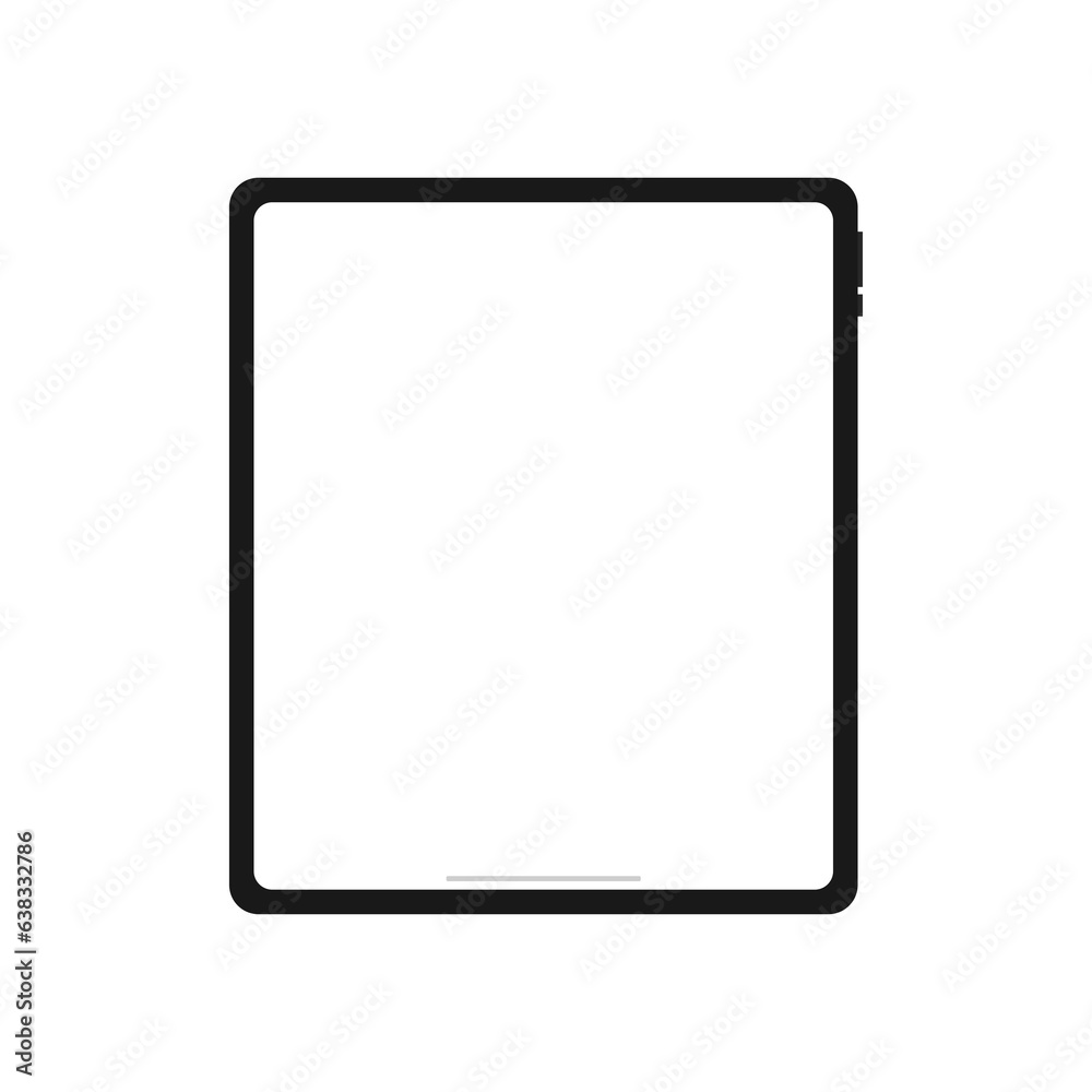 tablet black color with blank touch screen and flare isolated on white background. realistic and detailed device mockup. PNG tablet black color with blank touch screen and flare isolated on white background. realistic and detailed device mockup. PNG
