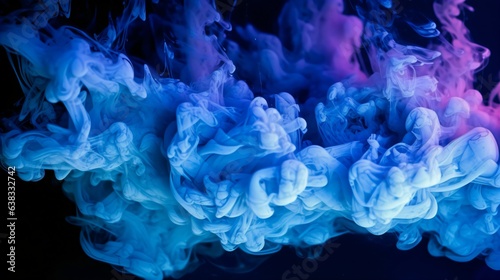 navy blue, indigo and silver Smoke Bombs with Backlighting Effects, Event Celebration and Festive Concept. Generative AI