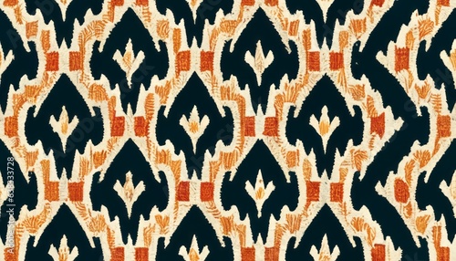 seamless pattern with ikat