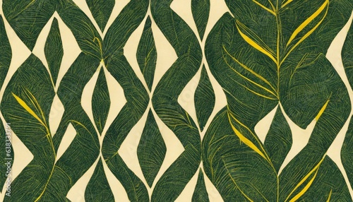 seamless pattern with leaves tribal ikat tie dye shibori wallpaper