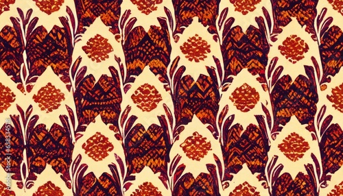 Ikat seamless pattern traditional pattern background. Beautiful Ethnic abstract ikat art. rug texture vector ethnic tribal pattern seamless in decoration.
