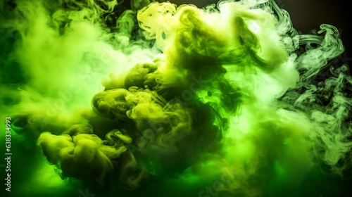 gery and lime Smoke Bombs with Backlighting Effects, Event Celebration and Festive Concept. Generative AI