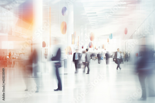 Motion blur business people background 