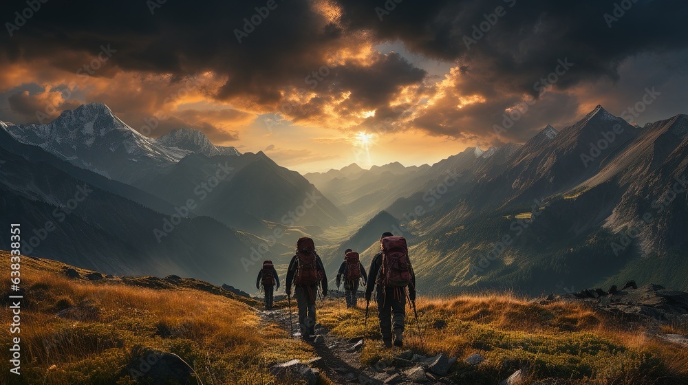 Triumphant Travel Team on Mountain Peak