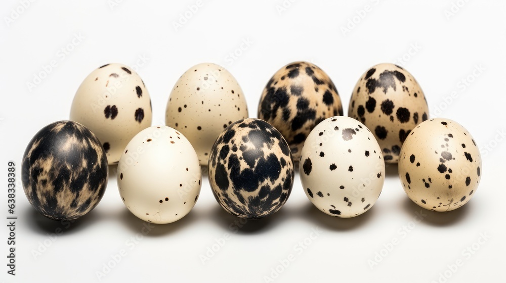 Set perpaline eggs isolated on white background 