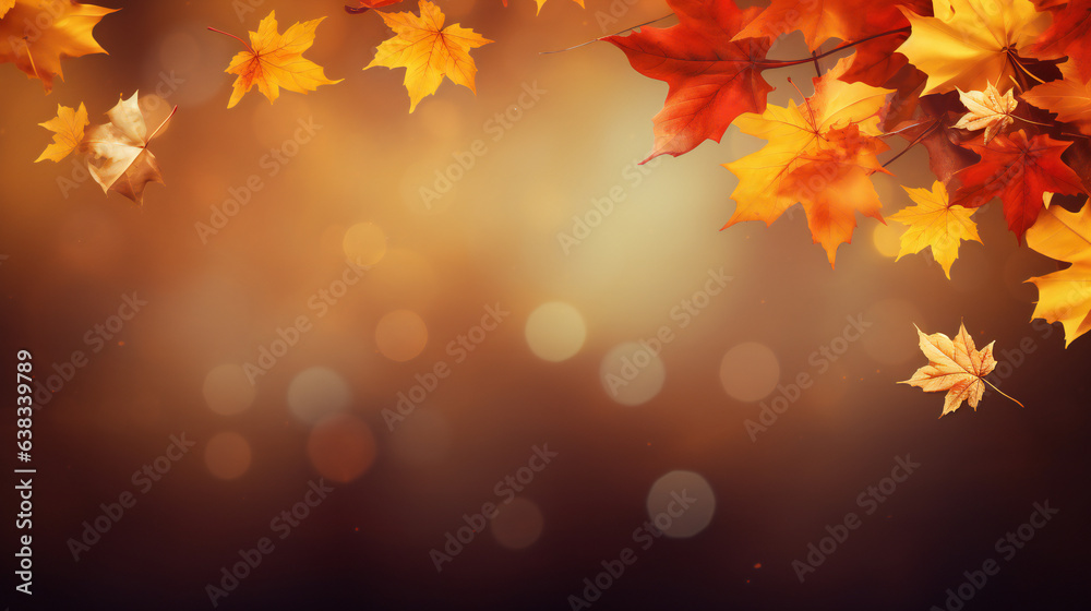 Autumn theme Party Background with empty copy space. Generative AI. Autumn theme Party Background with empty copy space. Generative AI.