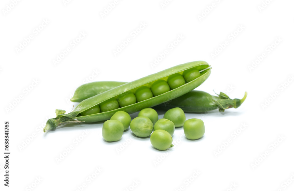 green peas vegetable bean isolated on white green peas vegetable bean isolated on white