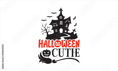 Halloween cutie - Halloween T-shirts design, SVG Files for Cutting, Isolated on white background, Cut Files for poster, banner, prints on bags, Digital Download.