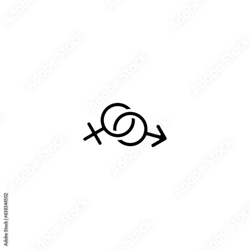  Male and female icon isolated on white backgrounde