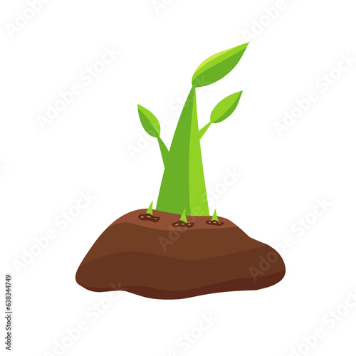 Newly Growing Plants Illustration 