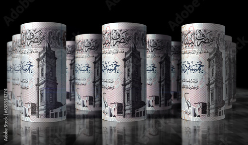 Bilde på lerret Libya Dinar money banknotes roll 3d illustration