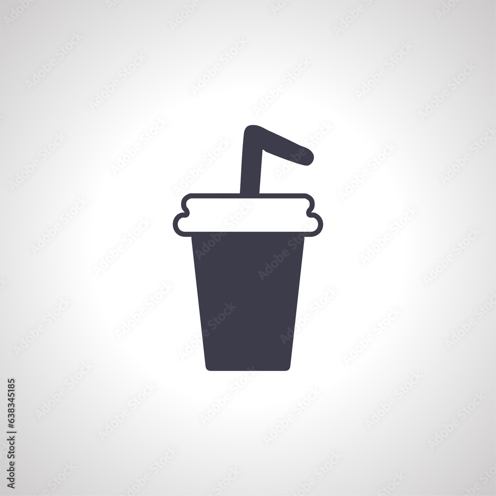 soda icon. soda in a disposable glass with a straw icon. soda icon. soda in a disposable glass with a straw icon.
