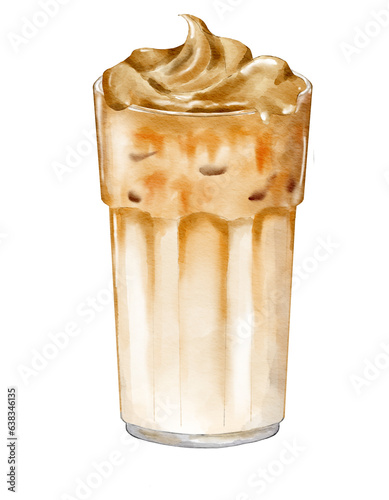 Wallpaper Mural Watercolor dalgona latte  watercolor illustration isolated element Torontodigital.ca