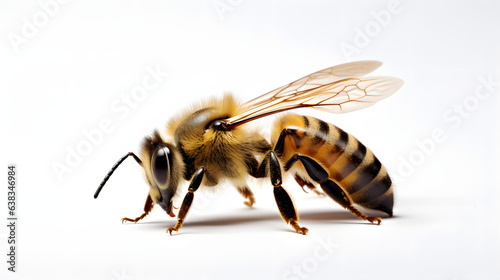 Bee on white background