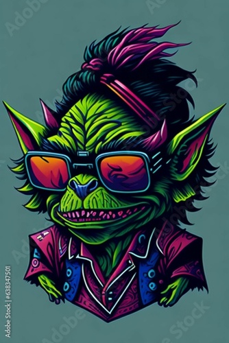 A detailed illustration of a Goblin for a t-shirt design  wallpaper  and fashion