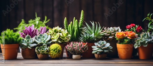 A selection of different types of succulents